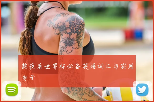 熬夜看世界杯必备英语词汇与实用句子